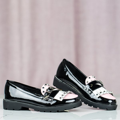 Mocasini negri cu ornamente Gwadalaha - Încălțăminte