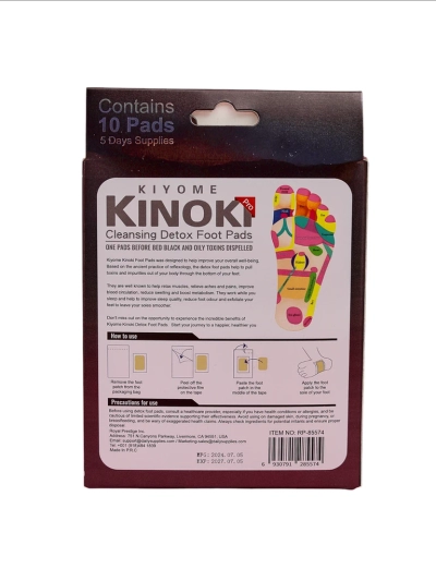 Pachete detoxifiante pentru picioare DETOX KINOKI 10 buc Mugwort