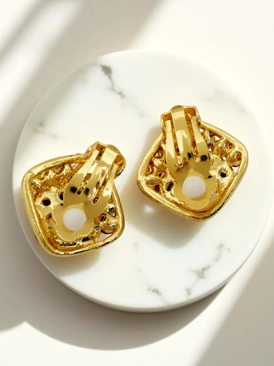 Royalfashion Cercei de damă cu cristal și zirconiu cubic, cu clips
