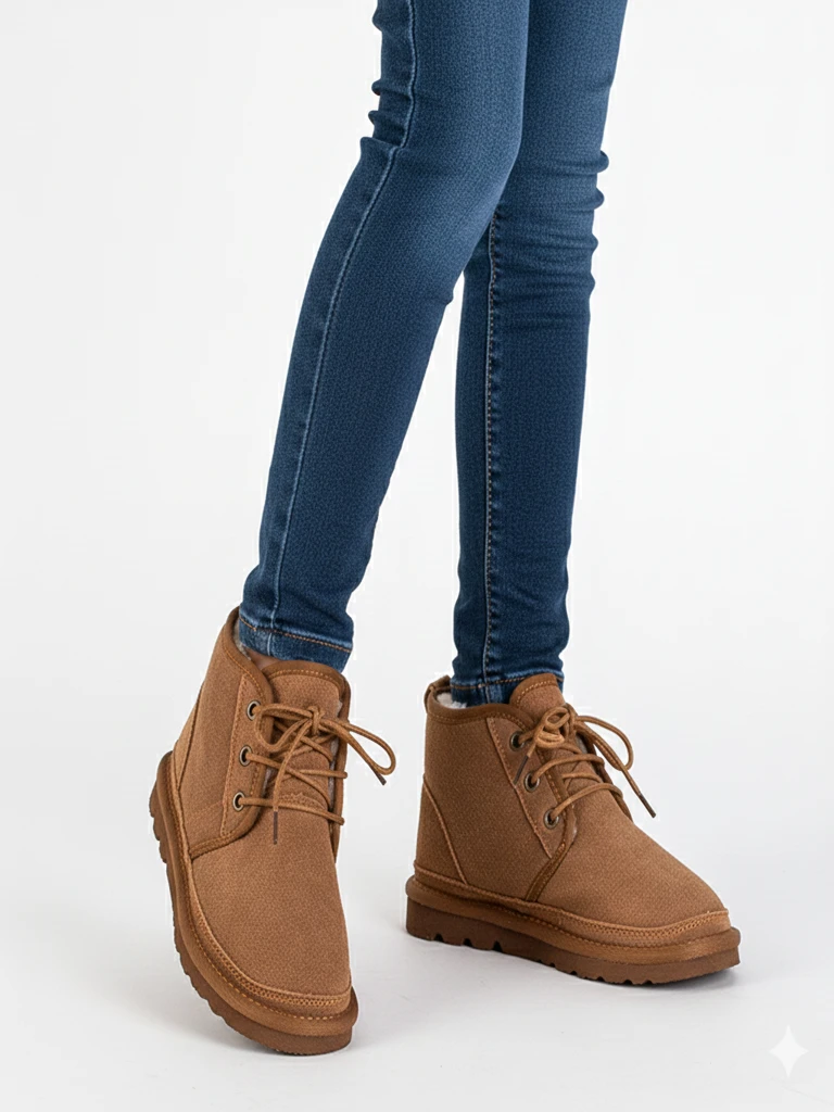 Botine pentru Copii Venus Camel din Piele, Confortabile pentru Toamnă