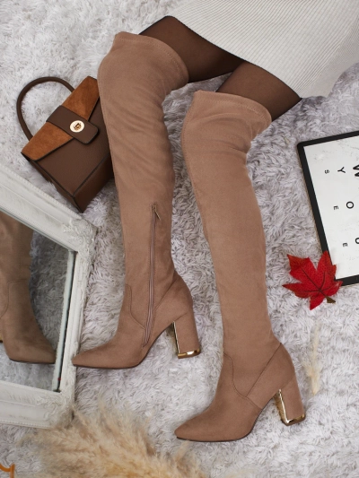 Botki Damskie Stella Brązowe Skórzane Eleganckie na Jesień