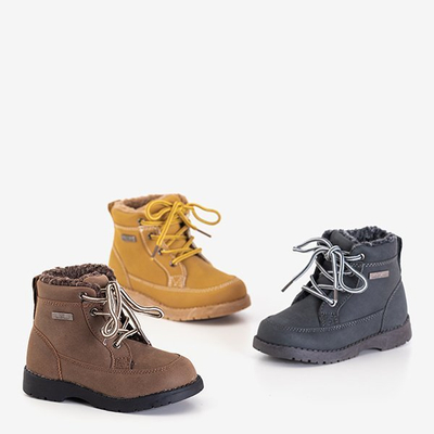 Cizme băieți maro închis de la Bimba - Pantofi