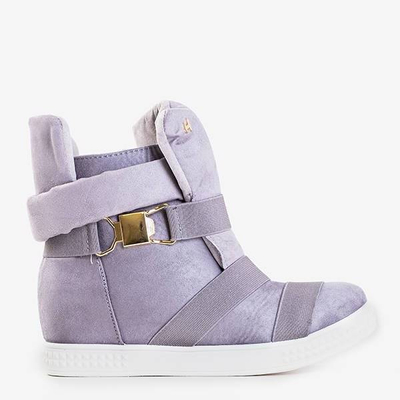 OUTLET Adidași gri pentru femei cu pană de interior Dinah - Încălțăminte