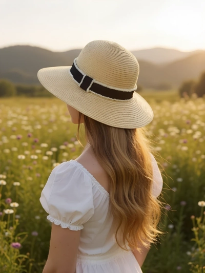 Royalfashion Pălărie de paie pentru femei Sunny Meadow
