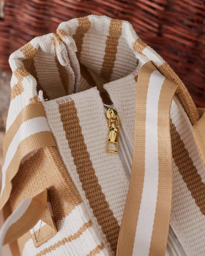 Royalfashion Geantă de umăr din material textil cu dungi