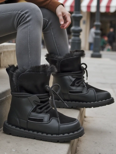 Botine de zăpadă cu șireturi pentru femei Royalfashion Viovi