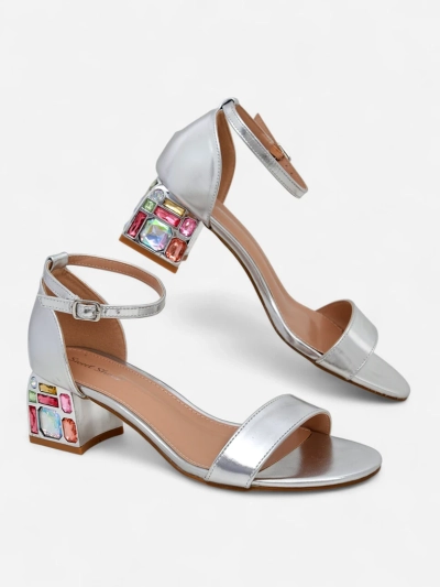 Sandale pentru femei Royalfashion cu toc decorativ Ballou