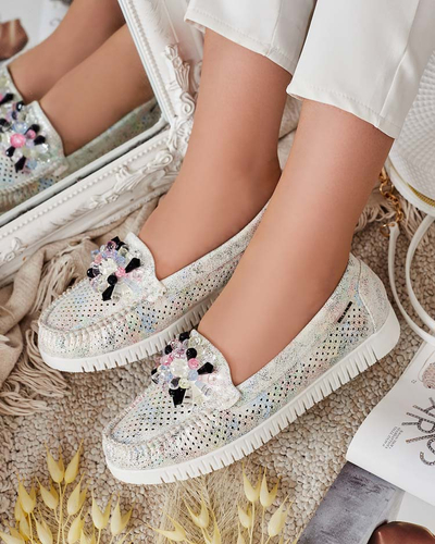 Royalfashion Mocasini traforați cu mărgele pentru femei Nasfali
