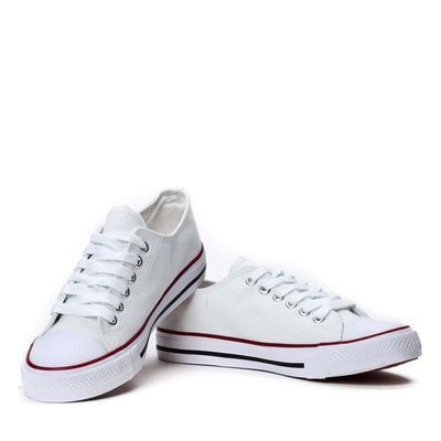 Białe, klasyczne trampki Kanako- Obuwie