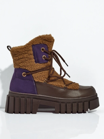 Botine workeri de damă cu blană Cindora