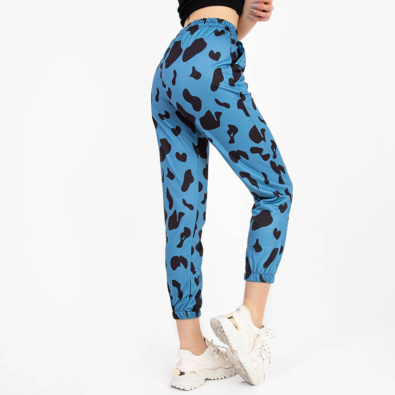 Pantaloni de sport de damă albastru închis cu petice - Îmbrăcăminte