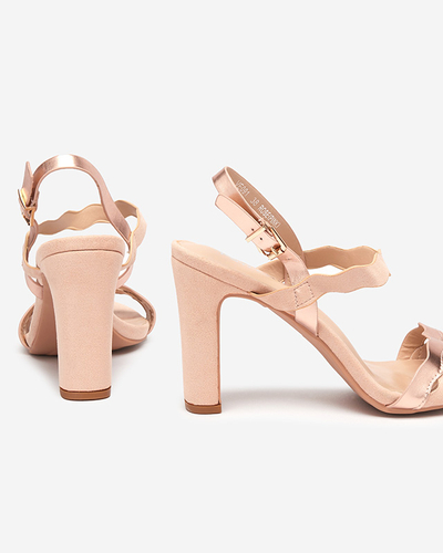 Sandale de dama roz pe un post mai inalt de Rudika - Incaltaminte