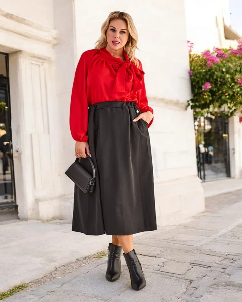 Fusta midi pentru femei Royalfashion