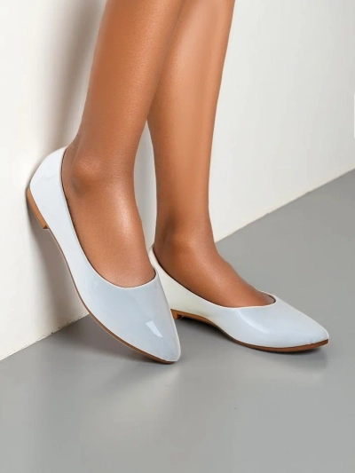 Royalfashion Pantofi ballet din piele ecologică patentată pentru femei Aramiese