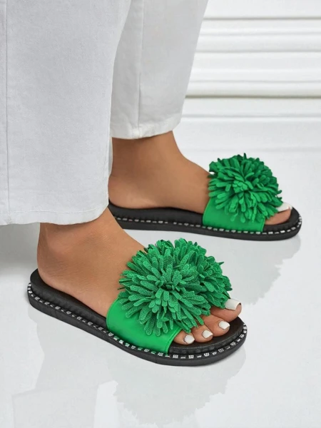 Royalfashion Slippers de mujer con suela plana Flora Blide