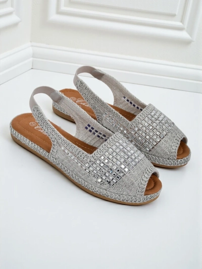 Royalfashion Women's Belle Sparkle Rhinestone Espadrille Sandals