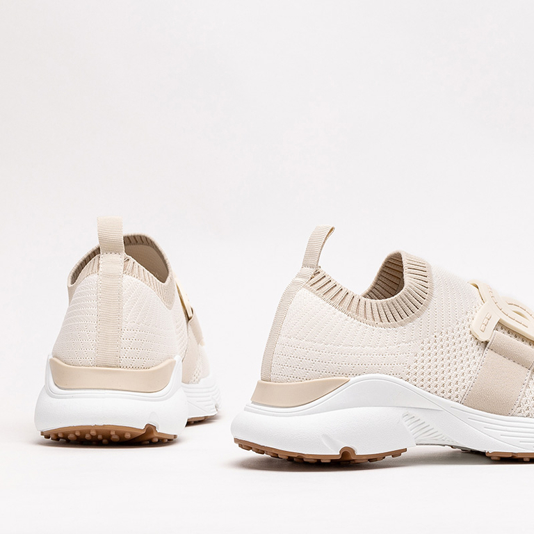 Pantofi sport slip-on dama bej Neristo - Incaltaminte