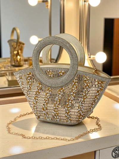 Poșetă mică de damă cu zirconiu Sparkle Queen