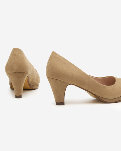 OUTLET Pompi stiletto dama Troerqa kaki - Pantofi