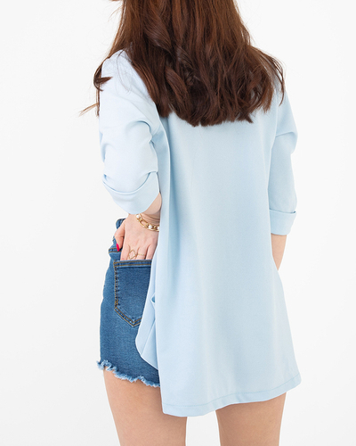 Pelerină albastră pentru femei fără fixare - Îmbrăcăminte