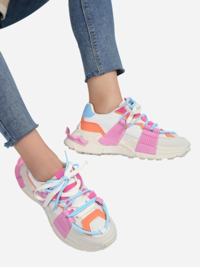 Royalfashion Sneakers de sport pentru femei cu inserții din cauciuc Bubble