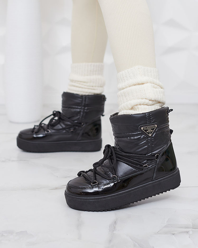 Royalfashion Cizme de zăpadă pentru femei Negru slip-on Galebda