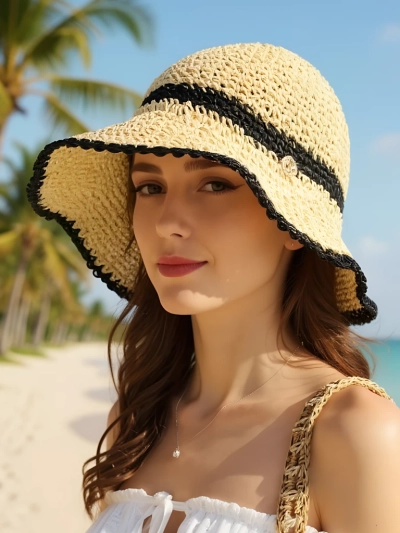 Royalfashion Pălărie de paie pentru femei Sun Bloom