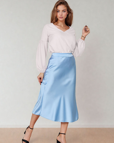 Royalfashion Fustă midi de damă a'la satin