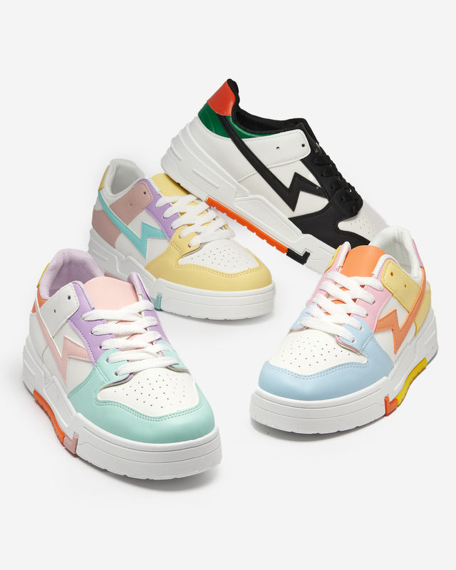 Pantofi sport dama galben-roz Pantofi sport Tremsi - Incaltaminte