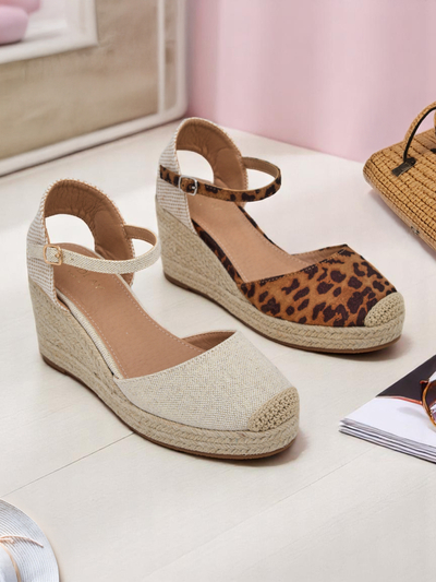 Alza di plantia travesá Aurelia Leopard Royalfashion pa dama cueru di imitacion camel