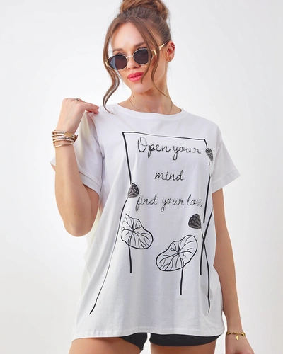 Tricou din bumbac pentru femei Royalfashion cu un print interesant