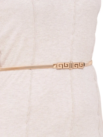 Curea metalică aurie de damă Minerva Elegante cu motiv grecesc, 64-100 cm