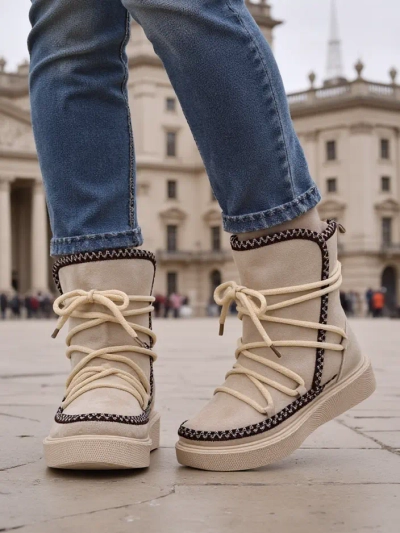 Botine de zăpadă pentru femei Royalfashion cu șireturi Stozi