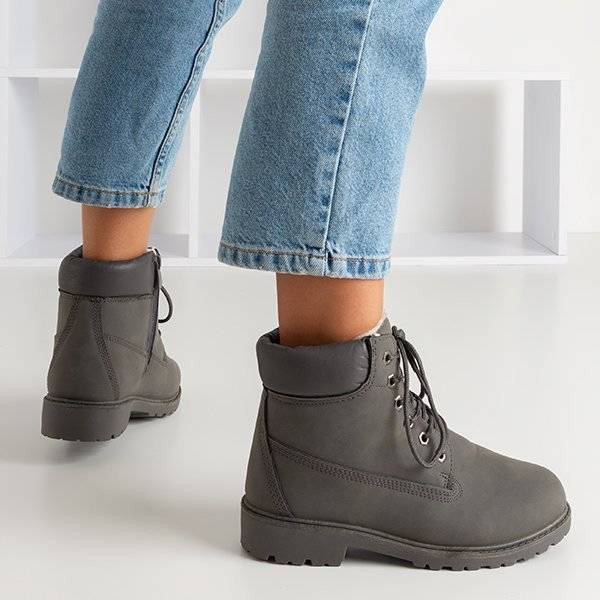 OUTLET Trappers gri închis Adeline - Încălțăminte