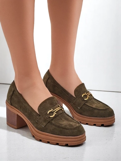 Royalfashion mocasini cu toc pentru femei Tollinge