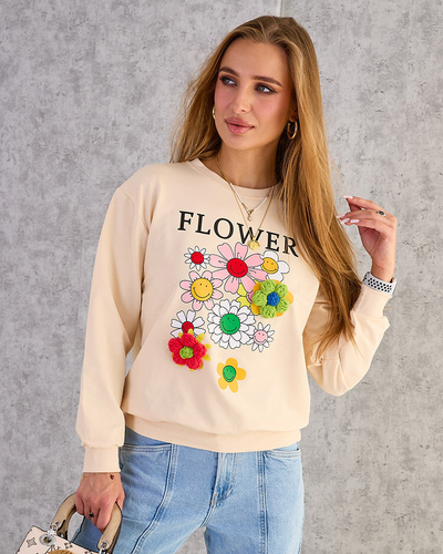 Royalfashion Hanorac cu imprimeu subțire din bumbac pentru femei