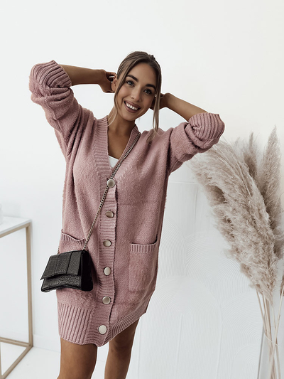 Royalfashion Pulover cu cuvertură pentru femei roz