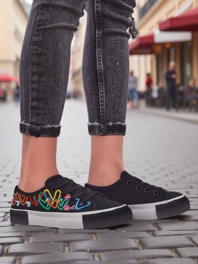 Sneakeri femei Royalfashion cu imprimeu Sercess