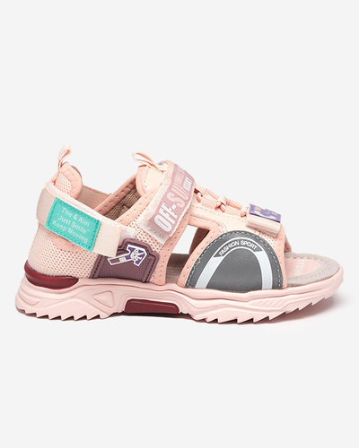 Sandale copii Wukapi roz cu velcro - Pantofi