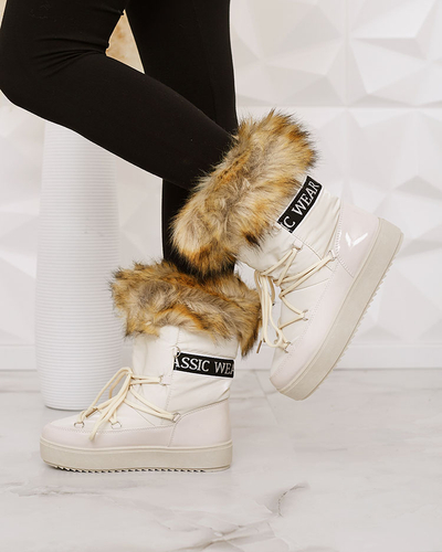 Royalfashion cizme slip-on a'la cizme de zăpadă pentru femei GMILLO