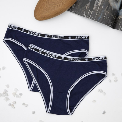 Slip femei bleumarin 2 / pachet - Lenjerie intimă