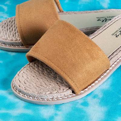 Papuci de damă Ysia maro - Încălțăminte