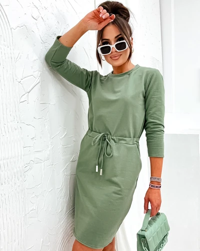 Rochie din material de lungime genunchi pentru femei Royalfashion