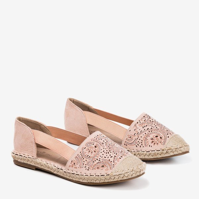 Espadrile deschise roz Rossinia - Încălțăminte