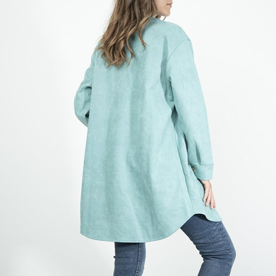 Geacă de cămașă oversize pentru damă ecologică de menta pentru femei - Îmbrăcăminte