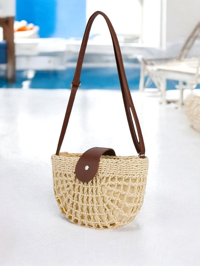 Royalfashion Geantă de mână mică din paie Boho Mini