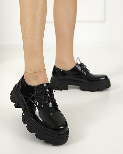 Pantofi de dama lacuiti negri Pertiso - Pantofi