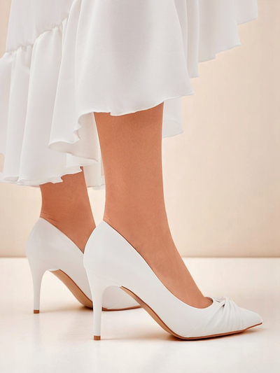 Royalfashion Pantofi cu toc pentru femei din piele ecologică Venetia Nera