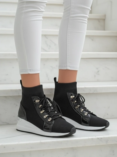 Sneakers Clasic Giulietta Negri cu Platformă Ascunsă