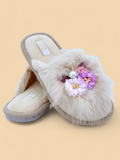 Papuci de casă pentru femei Royalfashion cu flori Ederra